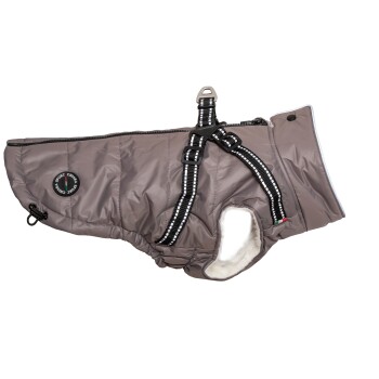 NICK Winterjacke mit integriertem Geschirr dunkelblau XS grau XS