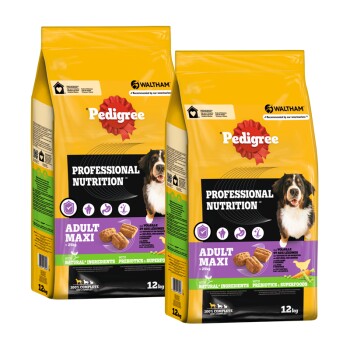 Pedigree Professional Nutrition Adult Maxi >25kg mit Geflügel und Gemüse 2×12 kg