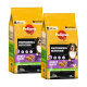 Zwei Säcke Pedigree Professional Nutrition Hundefutter, beschriftet mit "Adult Maxi," jeweils 12 kg schwer, mit einem Hundebild und Nährwertangaben.
