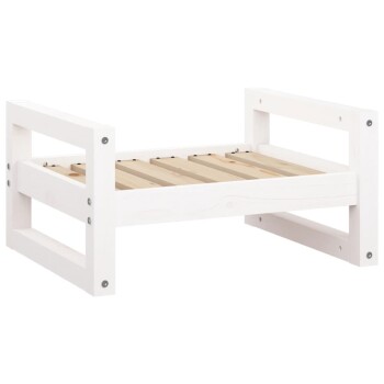 Hundebett S (55,5x45,5x28 cm) aus Kiefernholz weiß