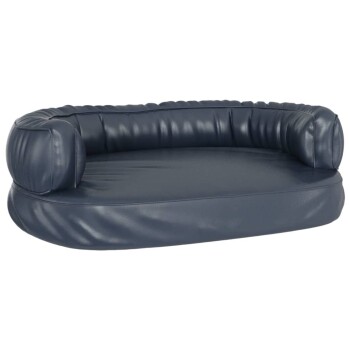 Hundebett Ergonomisch Kunstleder blau S