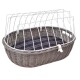 Panier vélo avec grille de protection pour porte-bagages gris