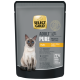 Select Gold Adult Pure Hühnerpastete Katzenfutterbeutel mit Bild einer Siamkatze, getreidefrei, ohne Zuckerzusatz oder Soja, 72 % Huhn.