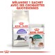 Bild von Royal Canin Tierfutter, das "Regular Sterilised 7+" Trockenfutter für Katzen und "Instinctive 7+" Nassfutter mit dem Text darüber zeigt.