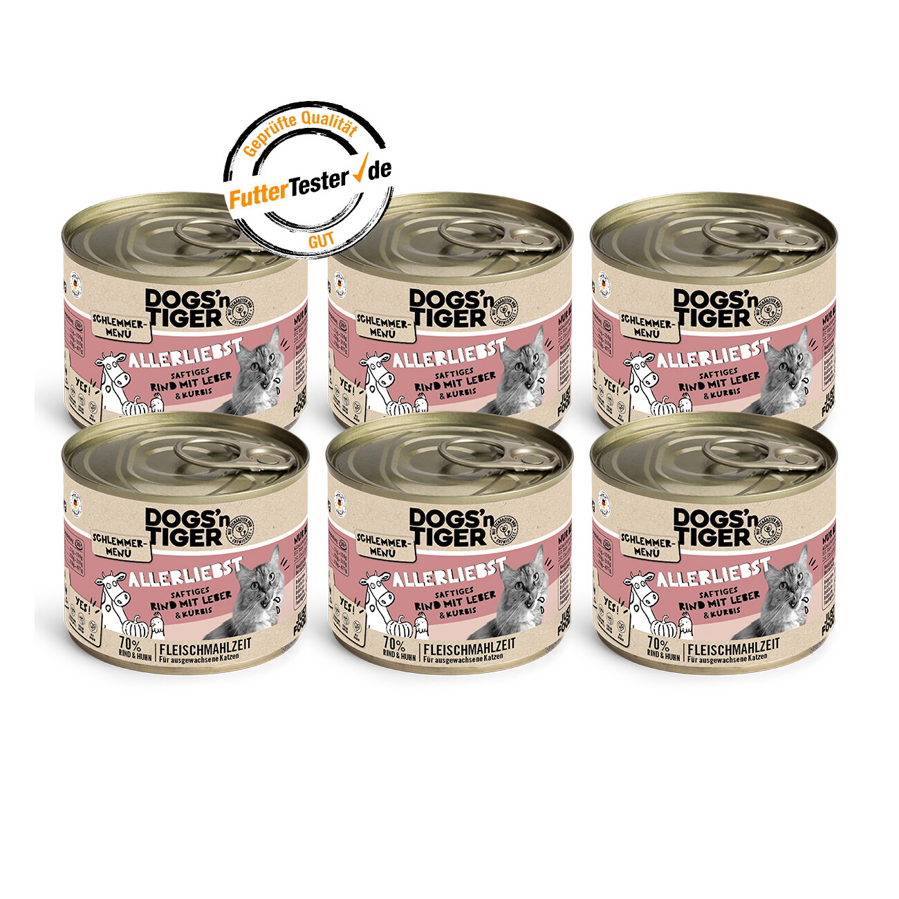 Dogs'n Tiger Allerliebst Rind & Huhn 6x200 g