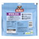 Blue Purina Bakers WHIRLERS dog treat pouch — bacon & cheese twisted treats, 450 g, with vitamins & antioxidants text.