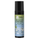 Eine blaue Sprühflasche mit der Aufschrift "Yuki cares Allergico-Cot" mit in deutscher Sprache aufgelisteten Inhaltsstoffen, darunter Aloe Vera und Zink.