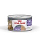 Royal Canin cat food can (Airlift Mousse) labeled 'Care Appetite Control', tabby cat image and 'Over 90%' claim.