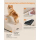 Pomeranian auf beige rutschfester Rampe; sichtbarer Text: „Kein Verrutschen & einfache Reinigung“; Einblendung zeigt wasserdichte Oberseite und waschbaren Bezug.