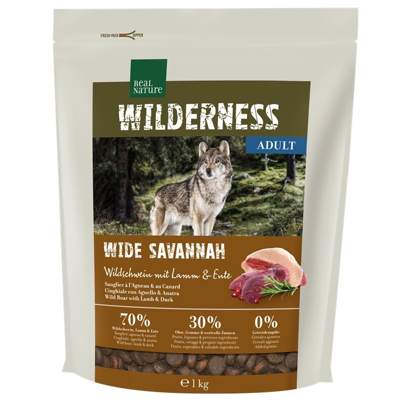 REAL NATURE WILDERNESS Wide Savannah everzwijn met lam en eend 1 kg