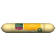 Real Nature Adult Hühnerpaté, mit Spargel und Mangold, verpackt in einer zylindrischen Tube mit einem Siegel für natürliche Zutaten.