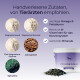 PFERDEGOLD Magnesium‑Ergänzungsfuttermittel‑Eimer mit Pellets, Zutatenabbildungen (Magnesiumoxid, Leinsamen, Spirulina) und Slogan