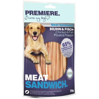 PREMIERE Meat Sandwich Huhn und Fisch 70 g