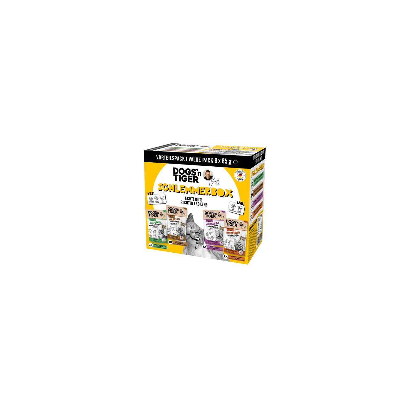 Dogs'n Tiger Dogs´n Tiger Adult Nassfutter Katze, Schlemmerbox 85 g