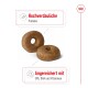 Zwei braune, donutförmige Haustierleckerlis werden angezeigt, beschriftet mit "Hochverdauliche Proteine" und "Angereichert mit EPA, DHA und Vitaminen."