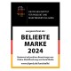 Auszeichnung von dem Deutschen Institut für Produkt und Marktbewertung, die besagt 'Beliebte Marke 2024' basierend auf positiven Bewertungen.