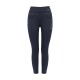 Marineblaue Leggings mit hohem Bund, ausgestattet mit zwei Fronttaschen und subtilen Logo-Details an der Seite.