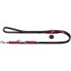 Verstellbare Führleine Karlby rot/ schwarz 2 m, 1,5 cm