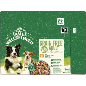 JAMES WELLBELOVED Katzenfutter Senior Ohne Getreide – 12 X 85g Portionsbeutel Mit Truthahn In Sauce, Hypoallergen