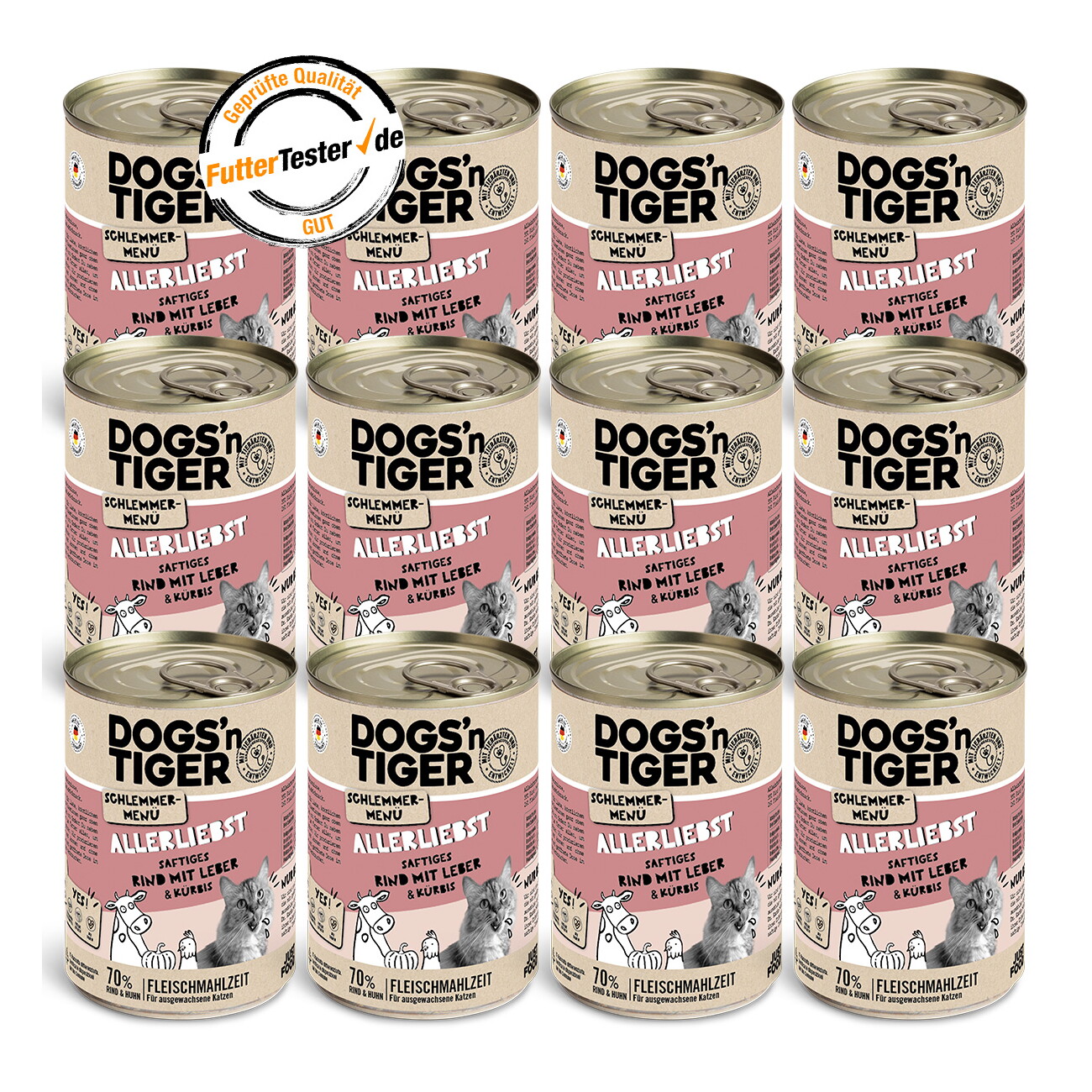 Dogs'n Tiger Allerliebst Rind & Huhn 12x400 g