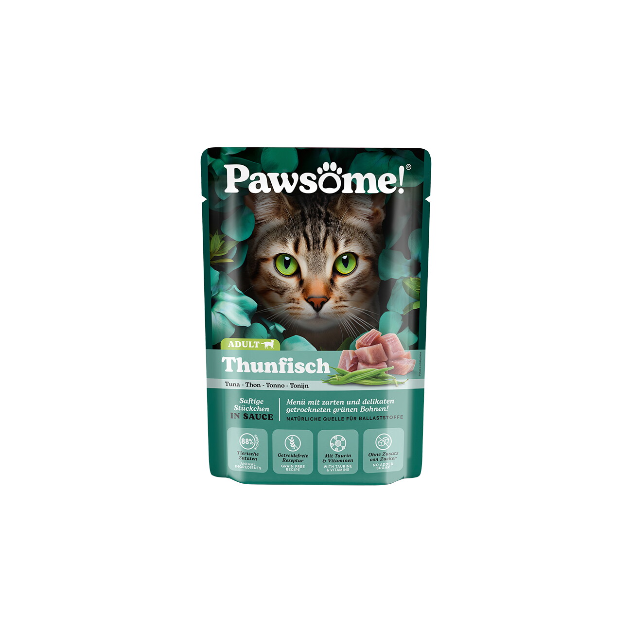 Pawsome Nassfutter Katze, Adult, Thunfisch 28x85 g