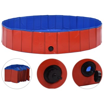 Hunde-Pool rot 1,6 m, 30 cm
