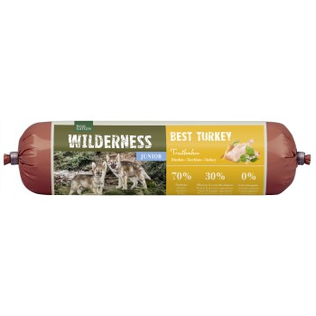 WILDERNESS Junior Wurst Best Turkey - Truthahn mit Buchweizen & Apfel 400g