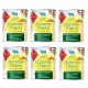 Sechs Dosen "Sommer Menü" Hundefutter mit Schaf, Fenchel und Kartoffel. Etiketten heben glutenfreie, laktosefreie und allergikerfreundliche Eigenschaften hervor.