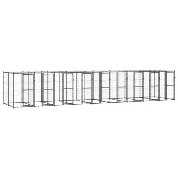 Outdoor-Hundezwinger Stahl mit Dach