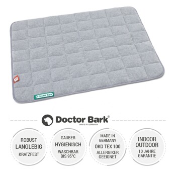 Hundedecke für mittelgroße Hunde, Maße ca. 80 cm x 70 cm, 2 cm dick, geeignet für Rassen wie Beagle und Französische Bulldogge.