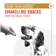Een hand biedt een traktatie aan een blije, gevlekte hond. Tekst: "Smakelijke Snacks voor maximaal genot," met Royal Canin® urine dieet traktaties.