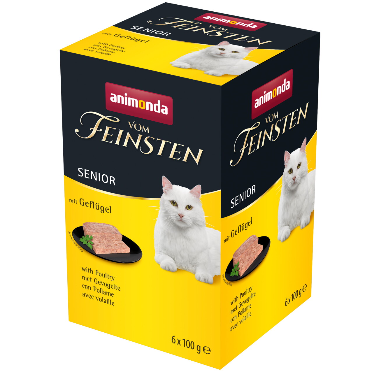 animonda Vom Feinsten Nassfutter Katze, Senior, mit Geflügel 6x100g