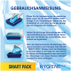 Instructions pour utiliser CAT SAN™ SMART PACK™ pour les litières de chat, avec des illustrations étape par étape et du texte en allemand.