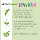 ArthroGreen JUNIOR Produktbild, das Nährstoffe für die Muskeln, Sehnen und das Bindegewebe von Welpen und Kätzchen hervorhebt, hergestellt mit natürlichen Kräutern.
