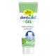 Tube von cdVet dentaVet GEL, entwickelt zum Schutz gegen Plaque und Zahnstein, mit einer Zahn-Grafik und grüner Verpackung.