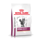 Royal Canin Veterinary Renal Select Katzenfutterbeutel mit einer Illustration einer grauen getigerten Katze, mit 'VETERINARY' und 'RENAL SELECT' deutlich angezeigt.