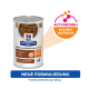 Hill's Prescription Diet Nierenpflege Dosenfutter für Hunde mit Huhn, Gemüse, "Vom Tierarzt empfohlen," und "ActivBiome+" für die Nierengesundheit.