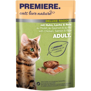 cats love nature Deluxe Ragout 24x100g mit Huhn, Lachs & Reis