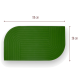 Grüne Haustierfütterungsmatte mit strukturiertem Design, 50 cm mal 28 cm groß.