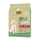 Select Gold Mini Adult Hundefutterbeutel, 5-10 kg, für empfindliche Hunde, mit einem weißen Pudel und Text, der die Zutaten hervorhebt: Pferd und Tapioka.