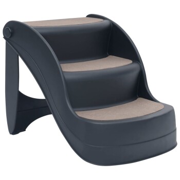 Hundetreppe mit 3 Stufen (klappbar) grau