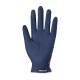 Marineblaue Haustierpflege-Handschuhe mit strukturierter Oberfläche, die eine enge Passform und den Markennamen "Roeckl" am Handgelenk aufweisen.
