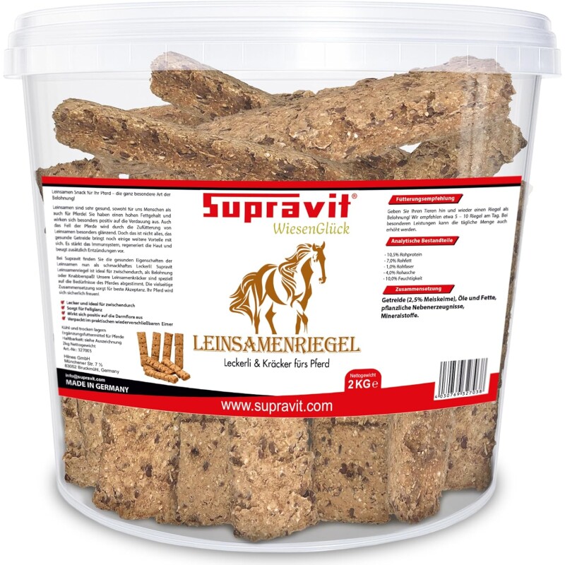 Supravit Leinsamen Leckerli für Pferde 2kg