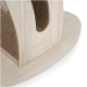 Poteau à gratter en bois pour chat avec une base arrondie, présentant une découpe pour gratter et le nom de la marque "catit" gravé sur le côté.