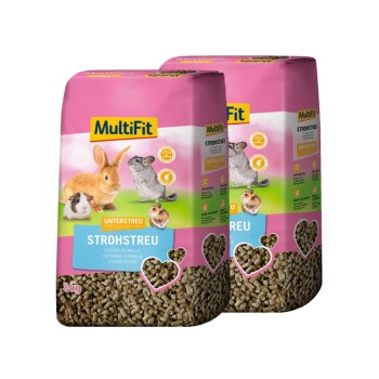 MultiFit Litière naturelle à base de paille 2x8 kg