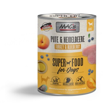 Nassfutter Hund Adult Pute und Heidelbeeren 6x800 g