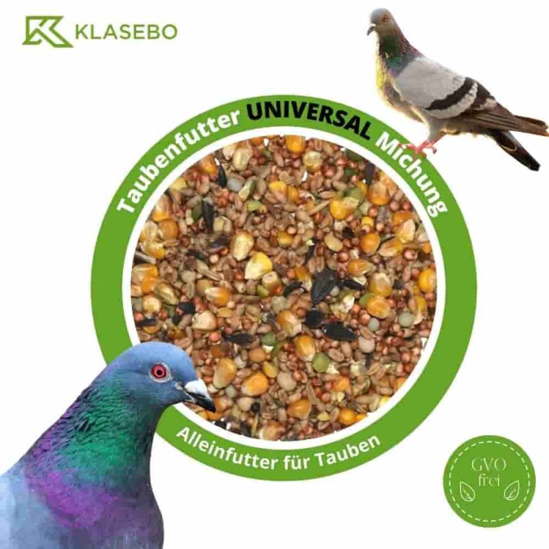 KLASEBO Taubenfutter Universal Mischung 25kg, Vogelfutter