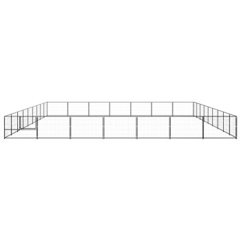 Hundezwinger Stahl schwarz 9 m, 7 m, 70 cm