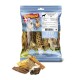 DeliBest Pferdefleischmix Hundeleckerlis in einer 200g Verpackung, mit einer Vielzahl von getrockneten Fleischstücken, gekennzeichnet mit "LIGHT" und "SWISS QUALITY."