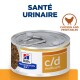 Nourriture en conserve Hill's Prescription Diet c/d Multicare pour la santé urinaire, avec du poulet et des légumes, avec un couvercle à languette.